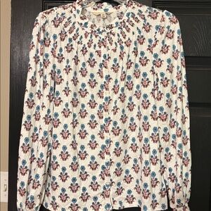 Boden Fay Floral Smock Shirt Size 10 Women EUC